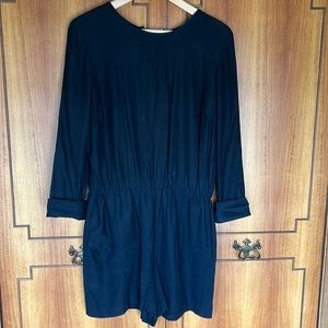 Club Monaco Black Silk Short Romper